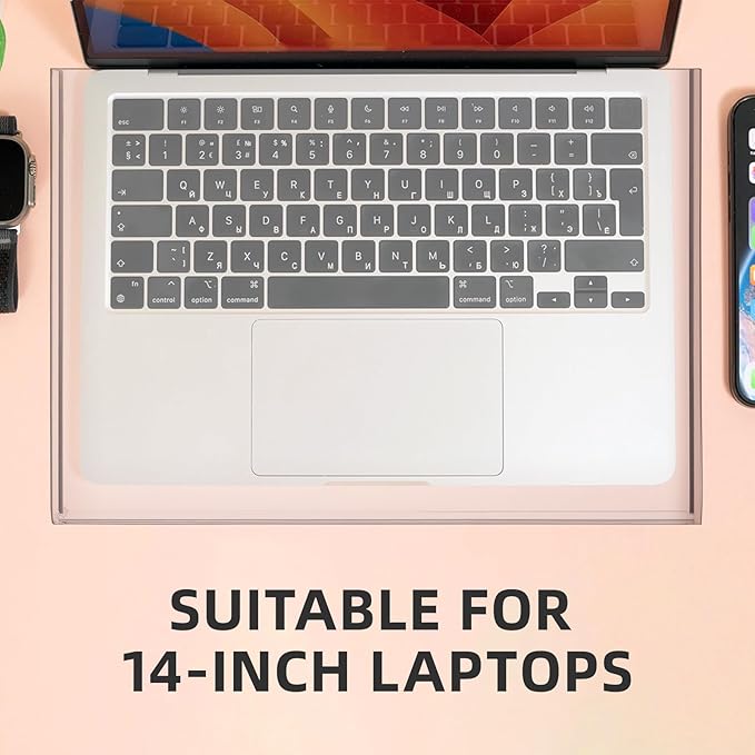 Laptop Keyboard Protector Cover Acrylic Clear Laptop Dust Case Anti-Cat Keyboard Cover Computer Mechanical Transparent Protector Suitable for 14inch Computer (13.8 * 9.8 * 0.6 Inch)