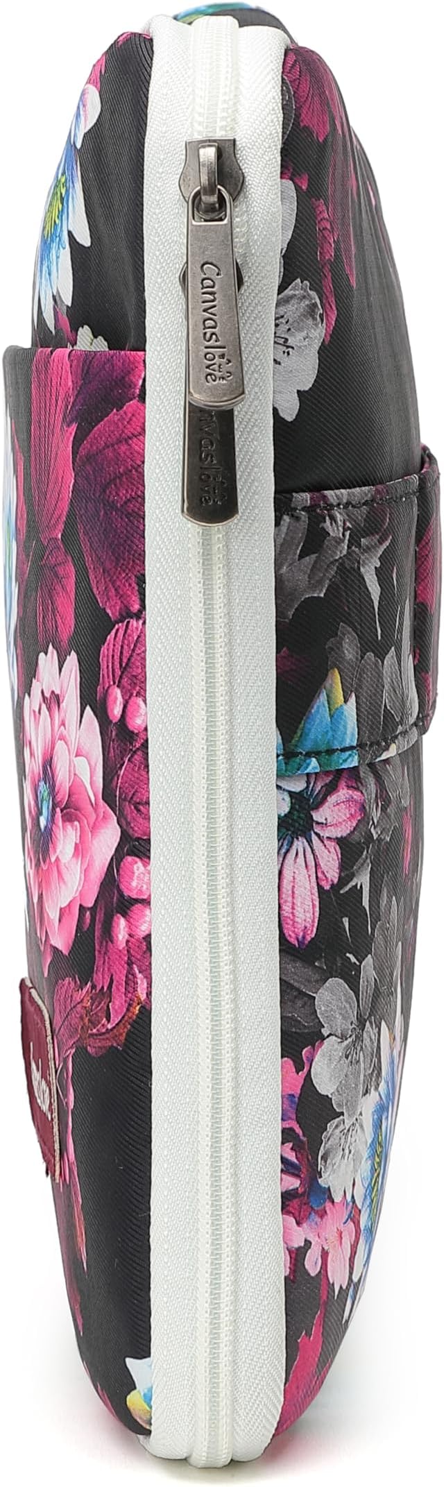 Canvaslove Floral Laptop Sleeve Case, Cushioned with Handle and Pocket for 16 inch Laptop (Purple Lotus)