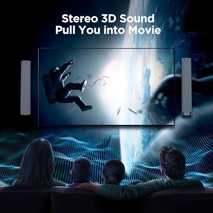 Sound Bar for Smart TV,90W Soundbar with Bluetooth/ARC/Optical/AUX Connect, Auto Volume Boost, 3 Customizable Equalizer Modes, 2 in 1 Detachable Soundbar for TV/PC/Gaming/Projectors