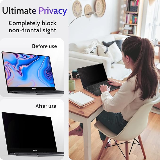 17.3 Inch Laptop Privacy Screen Compatible With Lenovo Hp Dell Acer Asus Thinkpad Envy, 16:9 Aspect Removable Anti Glare Blue Light Filter Protector, 17.3inch Computer Monitor Security Shield
