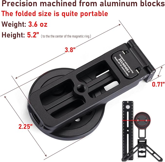 for MagSafe Pocket Tripod Stand – Magnetic Phone Stand for iPhone 16/15/14/13/12 Series | Adjustable Angle, 20 N52 Strong Magnets, Full Metal Build, Foldable & Mag Case Compatible