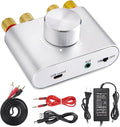 Facmogu F900S 160W Bluetooth 5.0 Mini Amplifier, 80Wx2 2.0CH Audio Power Amplifier, Hi-Fi Stereo Sound Digital Amp Wireless Speaker Amp Receiver w/AUX/USB/BT Input & 12V 5A Power Adapter - Silver