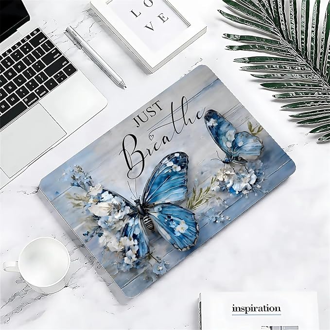 Compatible with MacBook Air 13.3 13.6 Inch Case 2022 2021 2020 2019 Plastic Hard Shell Case Cover,13.3 Pro(A1706/A1708/A1989/A2159/A2289/A2338), Butterfly