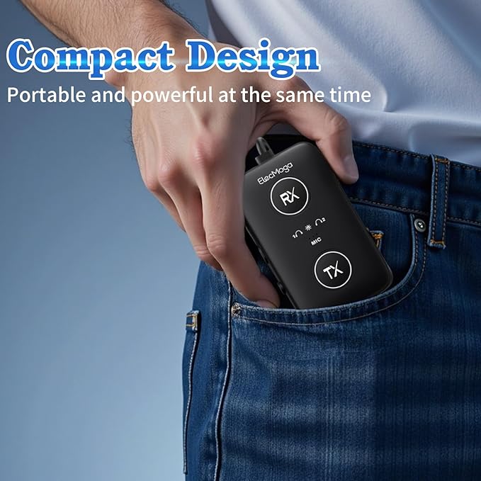 2025 Upgraded Airplane Bluetooth 5.4 Adapter with aptX Adaptive, ElecMoga Airplane Travel Essentials Supports 2 AirPods or Headphones, 2-in-1 AUX Wireless Transmitter Receiver for Gym, TV, Car, Audio