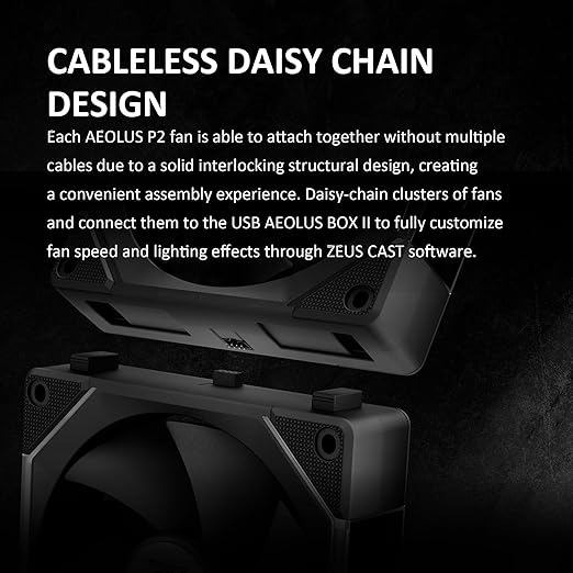 GAMDIAS 120mm ARGB PWM Case Fan, 2 Blades in 1 Fan Pack (Standard & Reverse Blades), Sync with RGB Motherboards, Easy Installation & Cable Management w/Cabless Daisy Chain Design