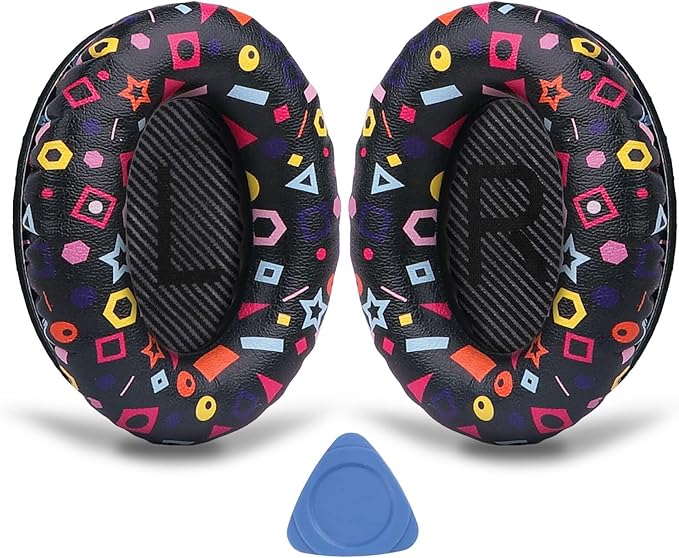 Replacement Ear Pads for Bose QuietComfort 35 (QC35) & Quiet Comfort 35 II (QC 35 ii) Headphones, EarPads Cushions with Noise Isolation Memory Foam, Softer Protein Leather, Added Thickness