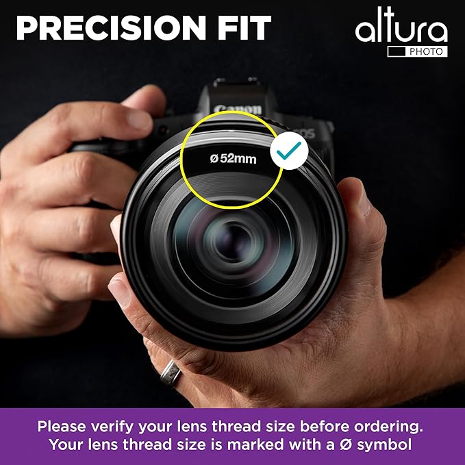 Altura Photo 52mm Lens Filter Kit - Multi-Coated UV Protector, CPL Polarizing and ND Neutral Density Filters + Case for Camera Accessories & Lenses