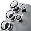 WSKEN for Samsung Galaxy S25 Ultra Camera Lens Protector - Ultra Thin Case Friendly, 9H Shatterproof Tempered Glass with Aluminum Metal Circle Camera Screen Protector Cover Accessories, Glitter