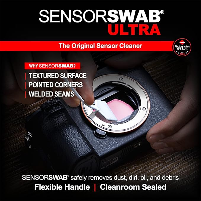 Photographic Solutions Digital Survival Kit - Type-4 (33mm) Sensor Swabs, PEC-PAD Photo Wipes, E-Wipe Packet, Aeroclipse Optic Cleaner Non-Flamable Solution - Camera Cleaning Kit with Travel Bag