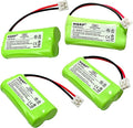 HQRP 4-Pack Battery Compatible with AT&T Lucent BT8001 BT184342 BT284342 3101 3111 89-1330-00-00 89-1335-00-00 GE 5-2754 Philips SJB-2121 Cordless Phone
