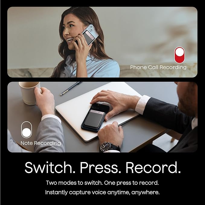 Plaud Note AI Voice Recorder, Voice Recorder w/Case, App Control, Transcribe & Summarize with AI Technology, Support 112 Languages, 64GB Memory, Audio Recorder for Lecture, Meeting, Call, Interview