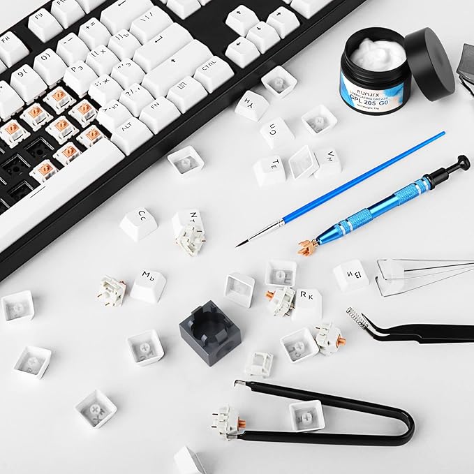 YIMAGUJRX RUNJRX Keyboard Switch Lube Kit GPL 205G0 0.53oz/15g, Switch Opener for Cherry MX TTC Holy Pandas Switch,Switch Lube Tools for Gaming Keyboard