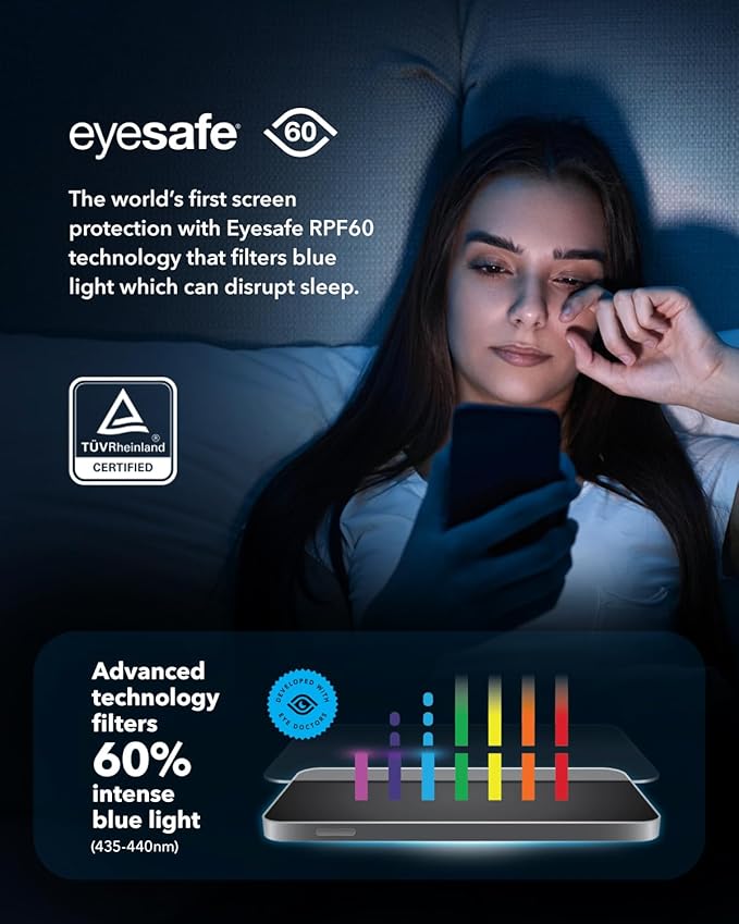 ZAGG Glass XTR3 Google Pixel 9 Pro XL Screen Protector - 10X Stronger with Recycled Glass, Enhanced Eyesafe Blue Light Filter, Anti-Reflective, Easy Installation