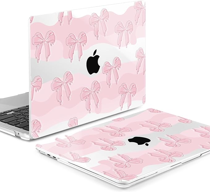 MEEgoodo Case for M4/M3/M2 MacBook Air 13.6 inch Case 2025 2024 2022, Fit Model A3240/A3113/A2681, Laptop Hard Shell with Keyboard Cover Compatible with MacBook Air 13 inch, Melted Bow