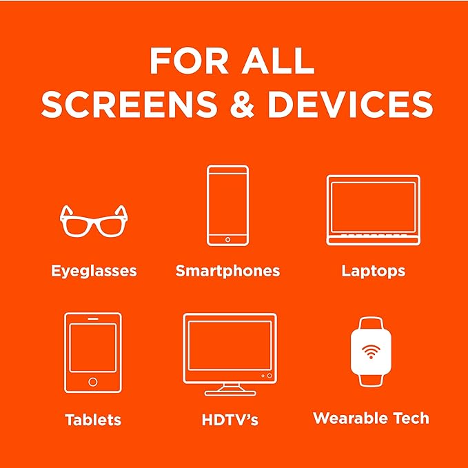 WHOOSH! Screen Shine Go - 1 fl oz Refillable Screen Cleaner Kit with Microfiber Cloth for MacBook, Phone, iPad & Eyeglasses - Powerful Streak-Free Cleaning - Pocket-Sized, TSA-Approved for Travel