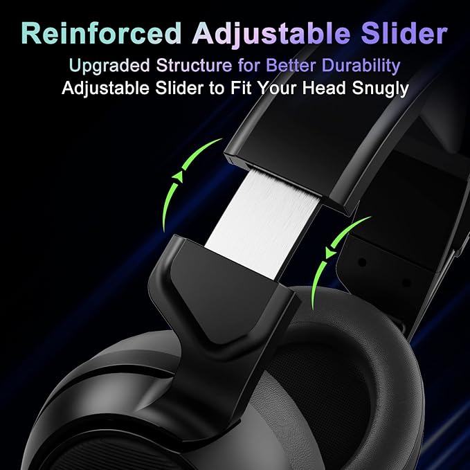 Jeecoo V20U USB Pro Gaming Headset for PC - 7.1 Surround Sound Headphones with Noise Cancelling Microphone- Memory Foam Ear Pads for Laptop Computers