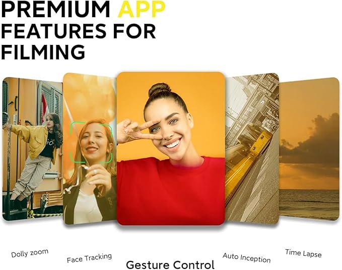 Gimbal Stabilizer for Smartphone w/LED Light Face Tracking Inception Timelapse Handheld Foldable 3-Axis Gimble for iPhone 15 14 13 12 11 Pro Max Android Galaxy S23 YouTube TikTok Vlog AOCHUAN Smart X
