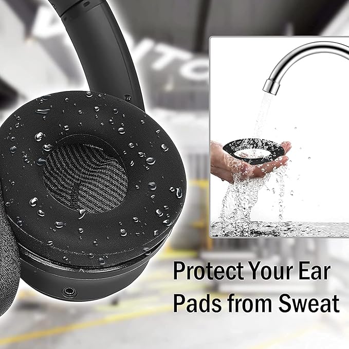 SOULWIT Silicone Ear Pads Cover Protector for Bose QuietComfort QC15 QC25 QC2 QC35 QC45/Ae2 Ae2i Ae2w/SoundTrue & SoundLink AE Headphones Cushions, Sweatproof, Easily Washable - Black