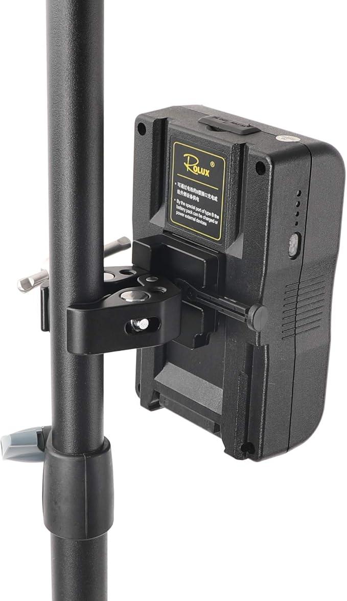 CAMVATE Super Crab Clamp + Universal V-Lock Mount Quick Release Adapter for DSLR Camera Battery - 2596