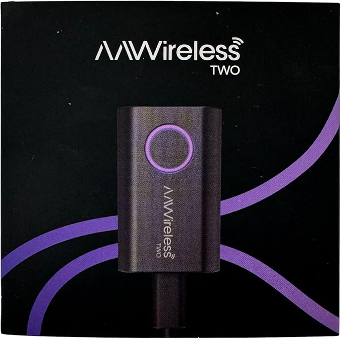 AAWireless Two - Android Auto Wireless Adapter - Convert Factory Wired Android Auto to Wireless - Multifunctional Button - Easy Plug and Play Setup - Seamlessly Connect Via Bluetooth - Made in Europe
