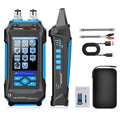 10 in 1 Network Cable Tester with 7 Wavelengths OPM 10Km/10mW VFL 600M Measurable Length 100 Records Tool Kit for CAT5 CAT6 Telephone Ethernet RJ11 RJ45 PoE Wire Tracer NCV, Blue