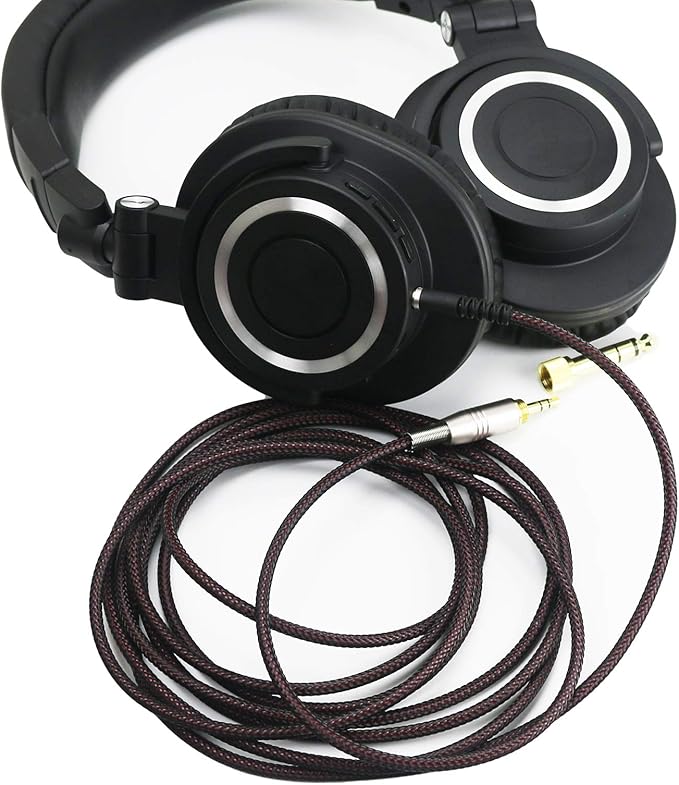 NewFantasia Replacement Audio Upgrade Cable Compatible with Audio-Technica ATH-M50xBT, ATH-AR3BTBK, ATH-SR50BT, ATH-ANC9, ATH-ANC7B, ATH-SR5BTBK, ATH-S700BT Headphones 1.2meters/4ft