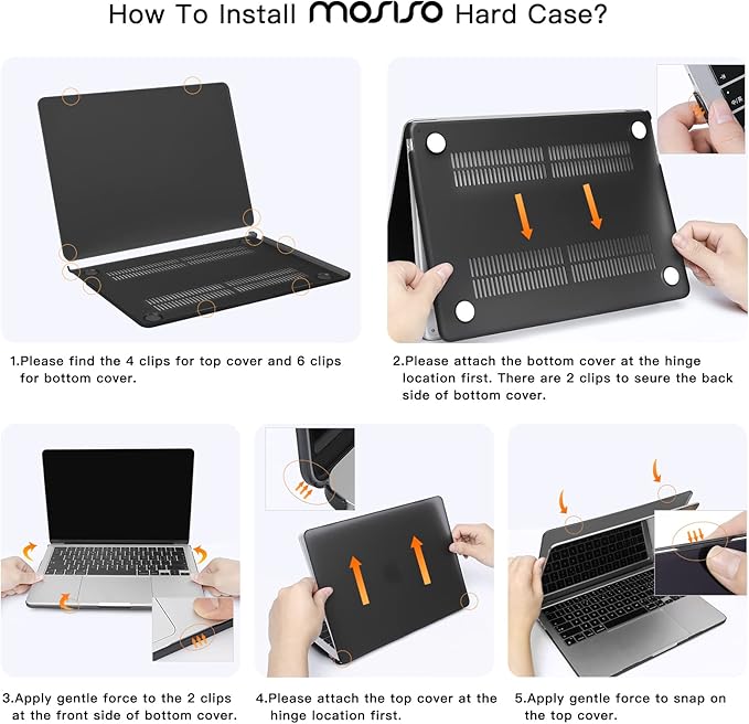 MOSISO Compatible with MacBook Air 13 inch Case 2025 2024 2023 2022 M4 A3240 M3 A3113 M2 A2681, Hard Shell&Sleeve Bag&Keyboard Skin&Webcam Cover&Screen Film for MacBook Air 13.6 inch, Royal Blue