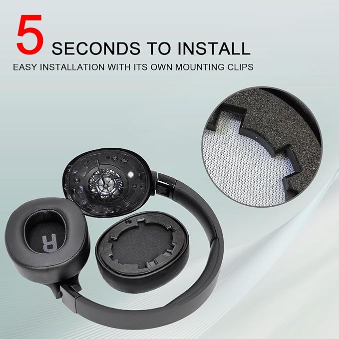 Replacement Ear Pads for JBL Tune 700(700BT)/710(710BT)/720(720BT)/750(750BT,750BTNC)/760(760NC)/770(770NC) Headphones, Headset Ear Cushions, Headset Earpads, Ear Cups Cover-Red