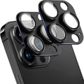 2 Pack Camera Lens Protector for iPhone 13 Pro/iPhone 13 Pro Max,[Not Easy to Breakn ] AR Tempered Glass Strong Adsorption Metal Camera Cover Screen-black
