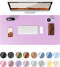 YSAGi Leather Desk Protector, Office Mat, Large Mouse Mat, Non-Slip PU Leather Blotter, Laptop Desk, Waterproof Writing Pad for Office and Home (Taro Purple, 35.4" x 17")