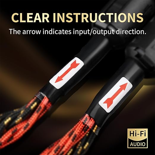 9 AWG Audiophile HiFi Speaker Audio Cable–4N OFC Core,24K Gold-Plated Banana Plugs with Nylon Braid,Compatible with Amplifier,Speakers,AV Receiver & Home Theater(9.84ft/3m) 2-Pack