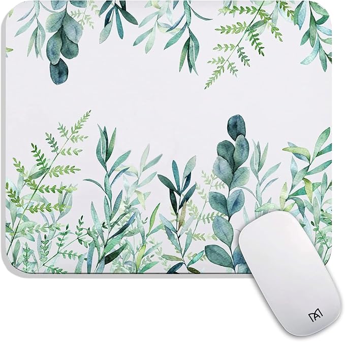 Square Mouse Pad Green Grass, Personalized Premium-Textured Custom Mouse Mat Design, Washable Mousepad Cloth, Non-Slip Rubber Base Computer Mouse Pads for Wireless Mouse
