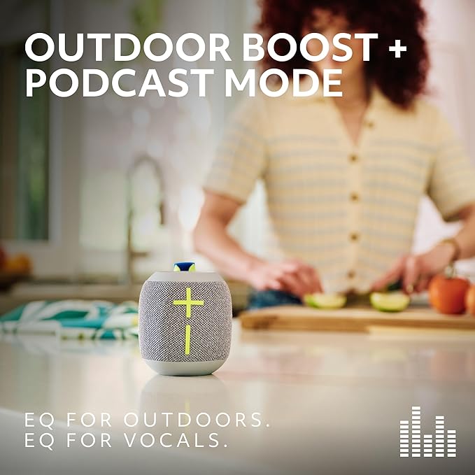 Ultimate Ears WONDERBOOM 4 Outdoor Speakers Bluetooth Waterproof with Big Bass & 360-Degree Sound, Dustproof Floating Wireless Speaker, 131ft Range - Blue