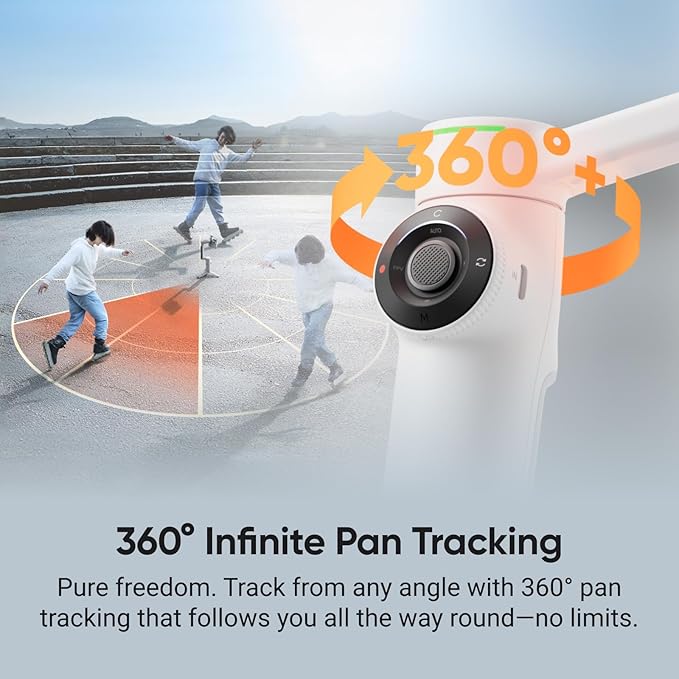 Insta360 Flow 2 Pro Creator Bundle Grey - Foldable AI Phone Gimbal, Apple DockKit, 360º Pan Tracking, Free Tilt Mode, Built-in Tripod/Selfie Stick, Portable Vlog/Travel Stabilizer, Spotlight, MagSafe
