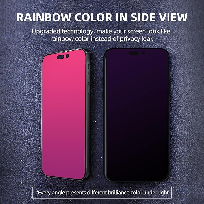 EGKimBa for iPhone 17 Privacy Screen Protector, Gradient Color Tempered Glass, Bubble Free, Easy Installation, Auto Dust-Elimination, Anti Blue Light