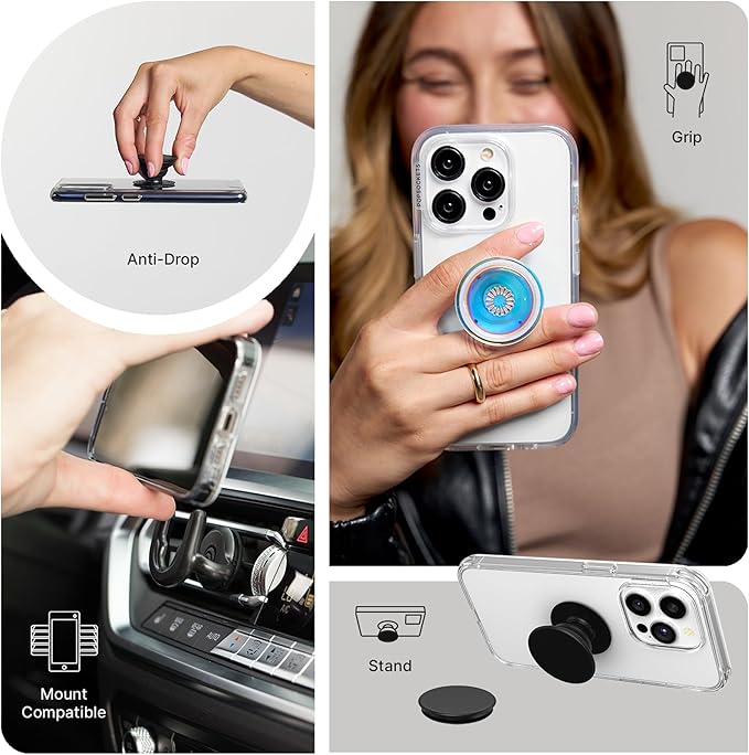 PopSockets Plant-Based Phone Grip with Expanding Kickstand, Adhesive Grip, Eco-Friendly - Sun and Moon