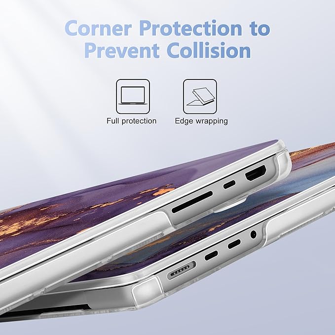 for MacBook Pro 16 inch Case 2021 2022 2023 2024 Release A3186 A3403 M4 A2991 M3 A2780 M2 A2485 M1 Pro/Max, Hard Shell Case with Screen Protector & Keyboard Cover, Abstract Art