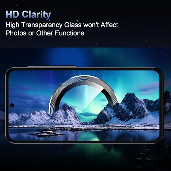 Korecase for Galaxy S25 Plus Camera Lens Protector, 9H Tempered Glass Anti Scratch Camera Screen Protector Shockproof Film Metal Ring Lens Protector for Galaxy S25+Plus,Colorful