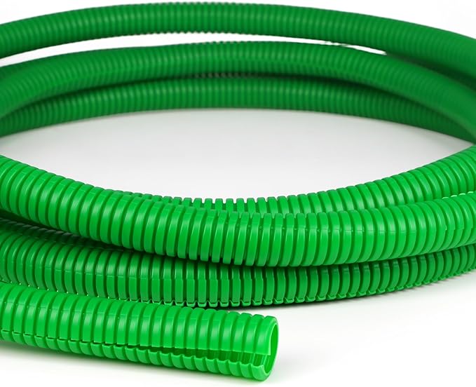 Split Wire Loom Tubing,10,25ft Cord Protectors from Pets No Chew, Flexible Wire Covers Cord Protectors, Protective Split Cable Sleeve for Automotive Home Industrial Wires(Green, 1.12inch-10ft)