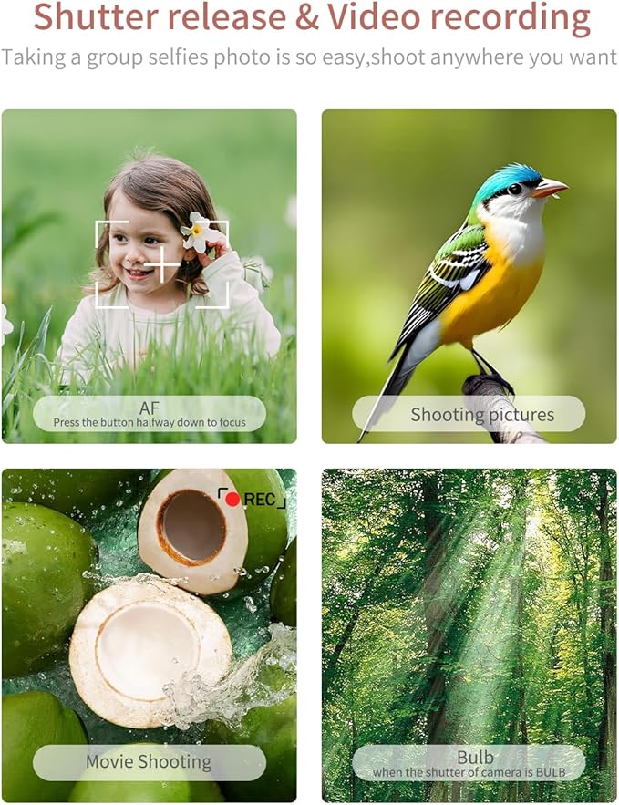 for Sony Camera Remote Control, Hanpusen Rechargeable Wireless Shutter Release with OLED Screen for ZV-E10/ZV-1/A7 III/A7 IV/ZV-1F/A6400/A6700/A6600/A6100/ZV-E1/FX30/A7C II/FX3, Replace RMT-P1BT