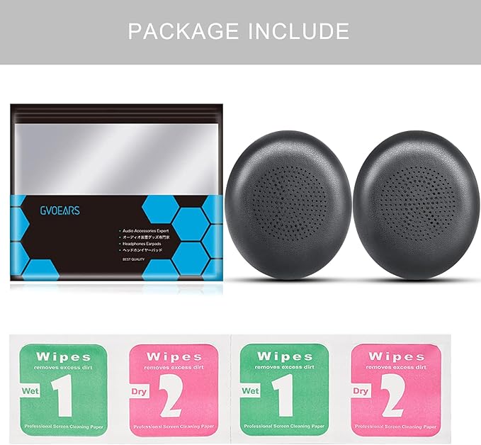 Ear Pads Replacement for Jabra Evolve2 65 (65MS 65UC USB)/Evolve2 40 (40UC 40MS USB)/Elite 45h On-Ear Wireless Headphones, Ear Cushions with Protein Leather