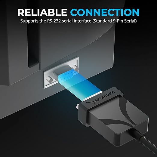 SABRENT USB-C to DB9 Serial RS-232 Adapter Cable 6FT, Prolific PL2303GS Chipset, USB 2.0, 1bps-12Mbps Baud Rate, for POS Terminals, Modems, GPS, Industrial Devices (CB-D9C6)