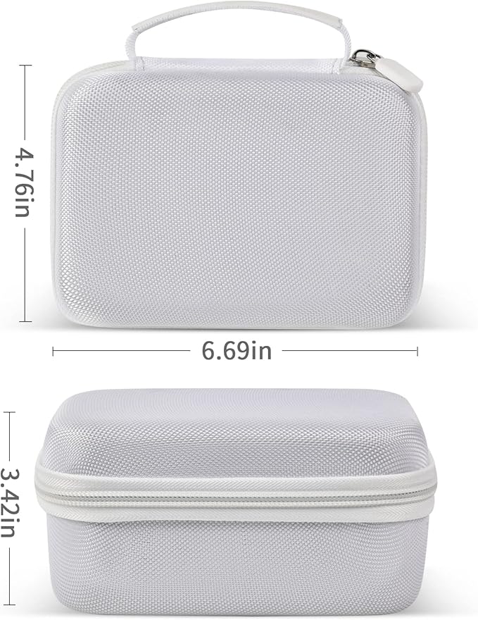 Case Compatible with Phomemo M110 Label Maker - Portable Mini Bluetooth Thermal Label Maker Carrying Storage Bag for Printer Labels, USB Cable and Accessories (Box Only) - White