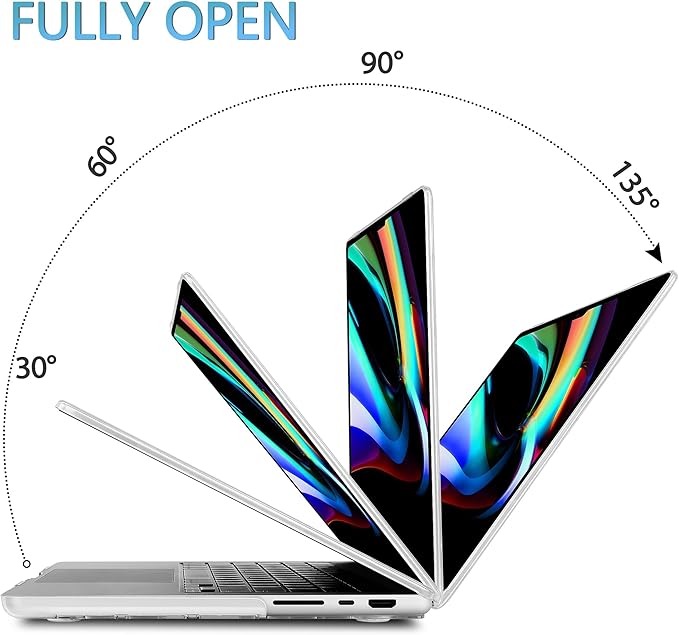 Mektron Case for MacBook Pro 16" M4 A3403 A3186 M3 A2991 M2 A2780 M1 A2485 (2021/2023/2024) Pro/Max with Touch ID, Hard Shell Plastic Laptop Cover Keyboard Cover Screen Protector, Misty Forest C132