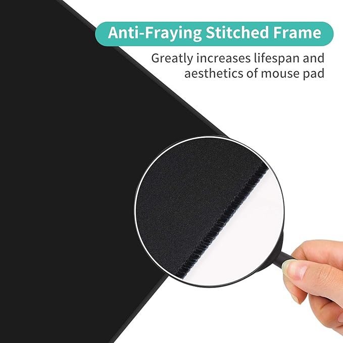 Dynippy Thin Extended Gaming Mouse Pad （31.5 * 11.8 * 0.08 inch） with Stitched Edges Large Mousepad Long XXL Keyboard and Mouse pad Desk Mat for Gaming Office & Home - Cute Panda