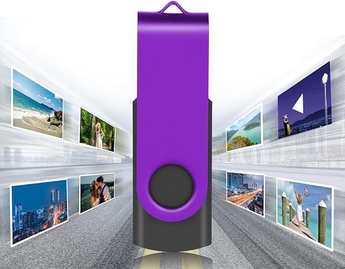 EASTBULL Flash Drives Bulk 128MB USB Thumb Drive 50 Pack USB 2.0 Memory Stick Swivel Pen Drive with Lanyard for Storage and Backup (128MB 50 Colors)
