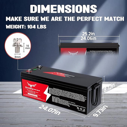 12V 440Ah Lithium LiFePO4 Battery with 250A BMS Grade A Cells Deep Cycle Rechargeable Battery,10000+ Cycles,Perfect for RV,Off Grid Applications