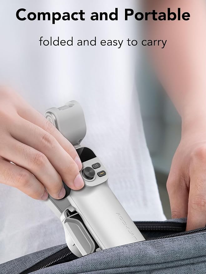 Gimbal Stabilizer for Smartphone,NO APP Tracking,20CM Extension Rod,Face & Object Tracking stabilizer for iPhone & Android,3-Axis OLED Gimbal for Video Recording-AOCHUAN Smart X2AI Black