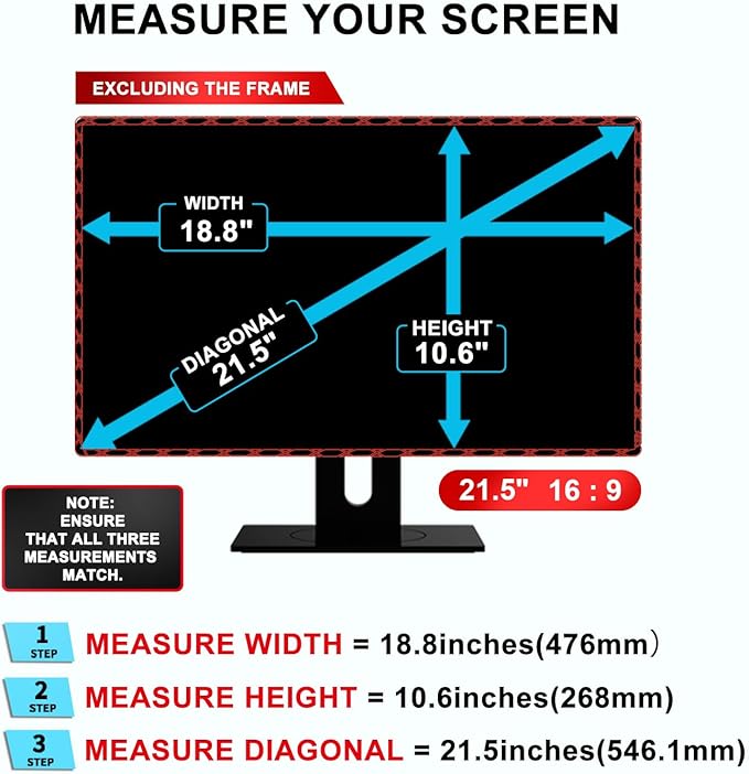 2-PACK 21.5 inch Computer Privacy Screen Filter Suitable for 16:9 Aspect Ratio Widescreen Monitor - Blue Light Filter- Anti-Glare & Anti-Scratch Protector Film ([2-Pack] 21.5" Widescreen (16:9))