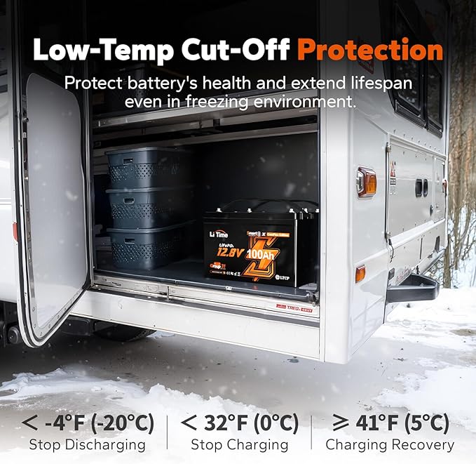 LiTime 12V 100Ah LiFePO4 Group 31 Battery, Compatible with Victron, Built-in 100A BMS & Bluetooth, Low-Temperature Protection, CAN/RS485 Communication, Ideal for Trolling Motors, Marine, RV (2Pack)